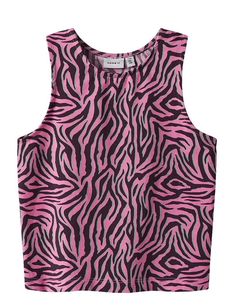 name it - NKFBRITTA SL SLIM TOP PB - linnen - blackberry wine - 1