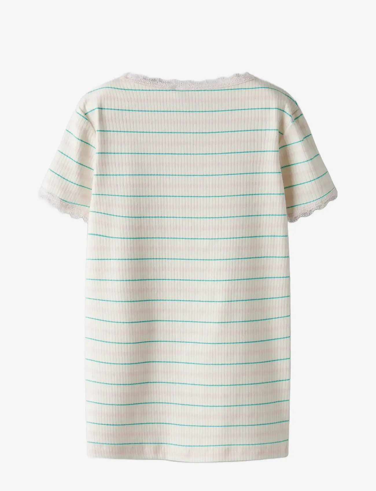 name it - NKFFENSINA SS SLIM TOP PB - kurzärmelige - gardenia - 1