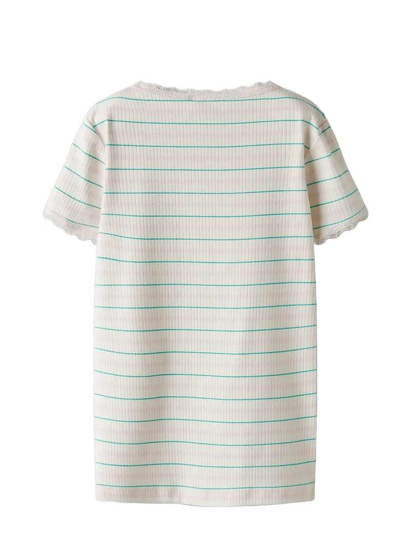 name it - NKFFENSINA SS SLIM TOP PB - kurzärmelige - gardenia - 1