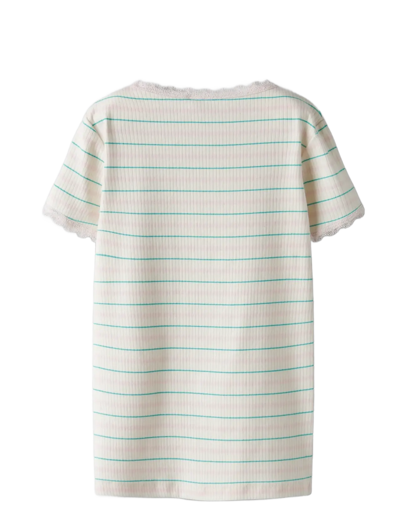 name it - NKFFENSINA SS SLIM TOP PB - short-sleeved t-shirts - gardenia - 1