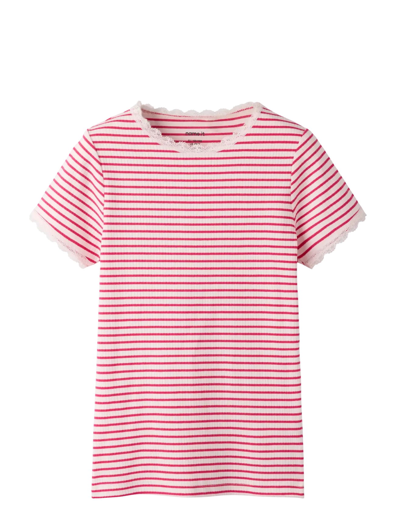 name it NKFFENSINA SS SLIM TOP PB - Kläder - LOVE POTION / red