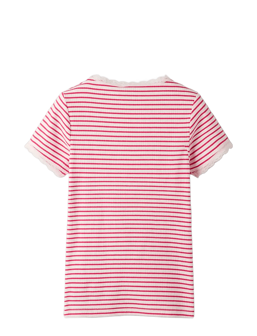 name it - NKFFENSINA SS SLIM TOP PB - kurzärmelige - love potion - 1