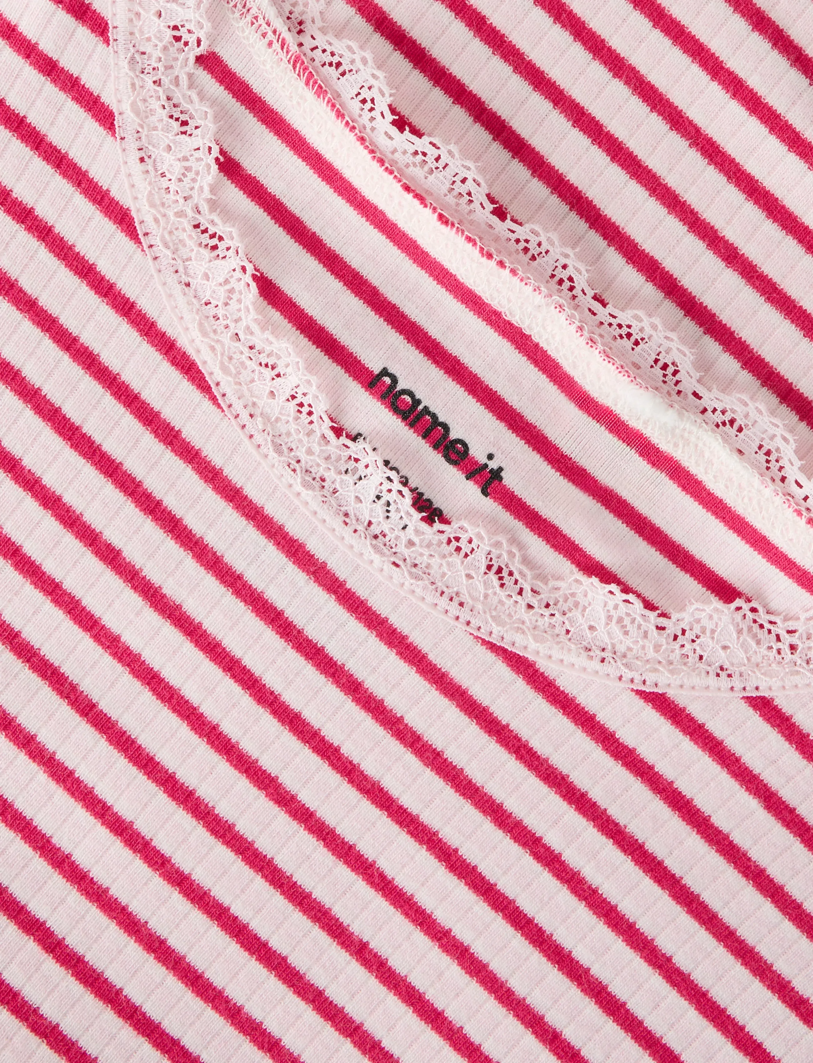 name it - NKFFENSINA SS SLIM TOP PB - kurzärmelige - love potion - 2