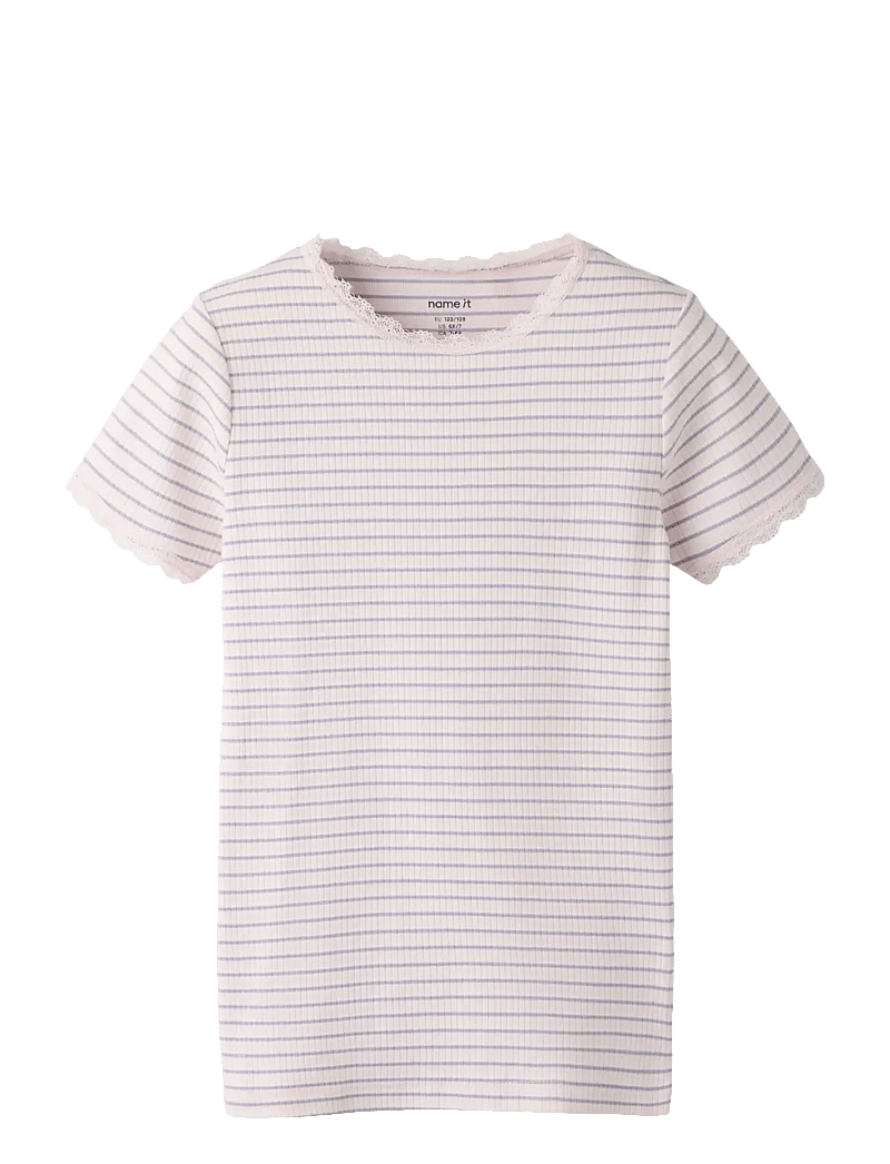 name it - NKFFENSINA SS SLIM TOP PB - kurzärmelige - tender touch - 0