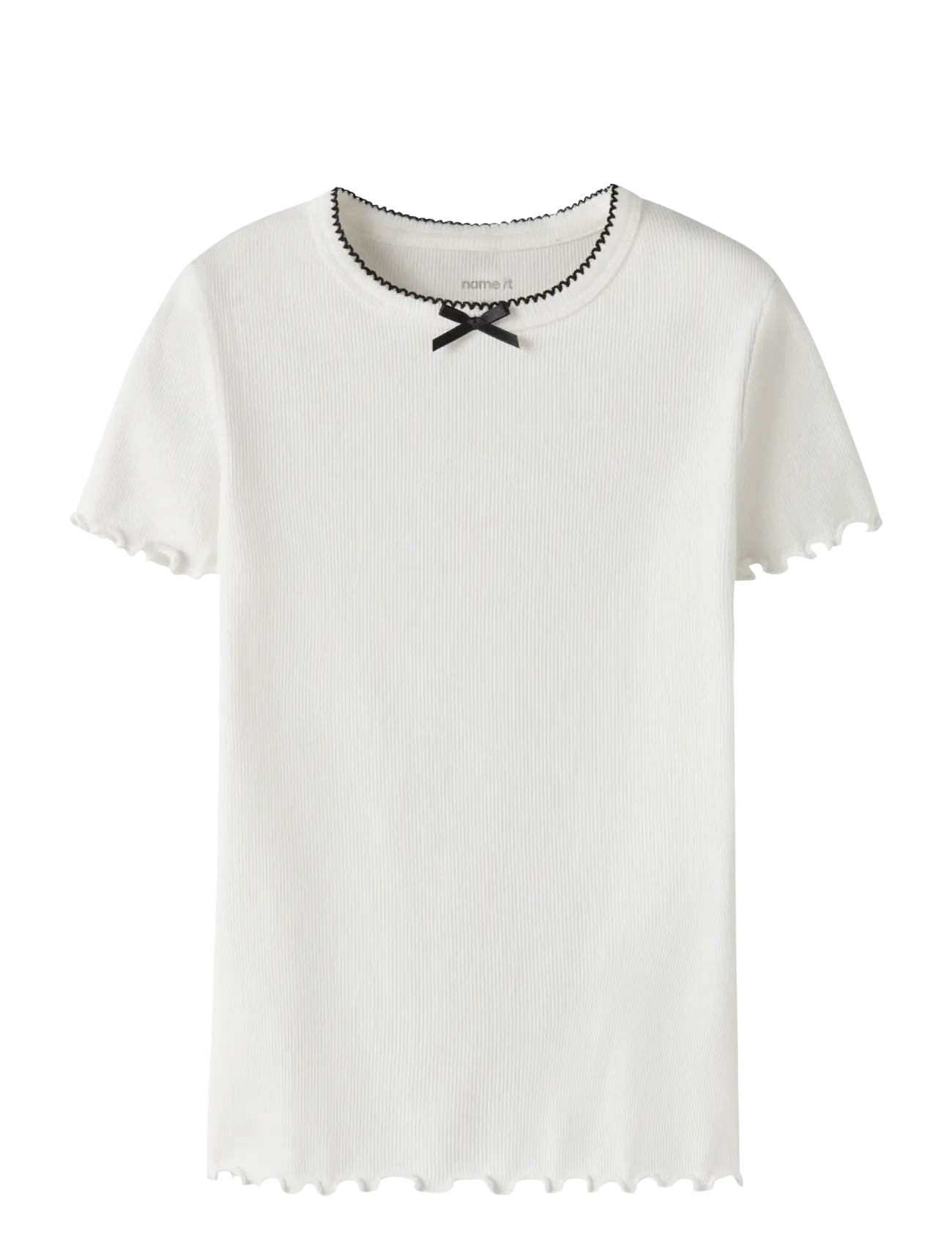 name it NKFFIONA SS SLIM TOP PB - Riided - CLOUD DANCER / white