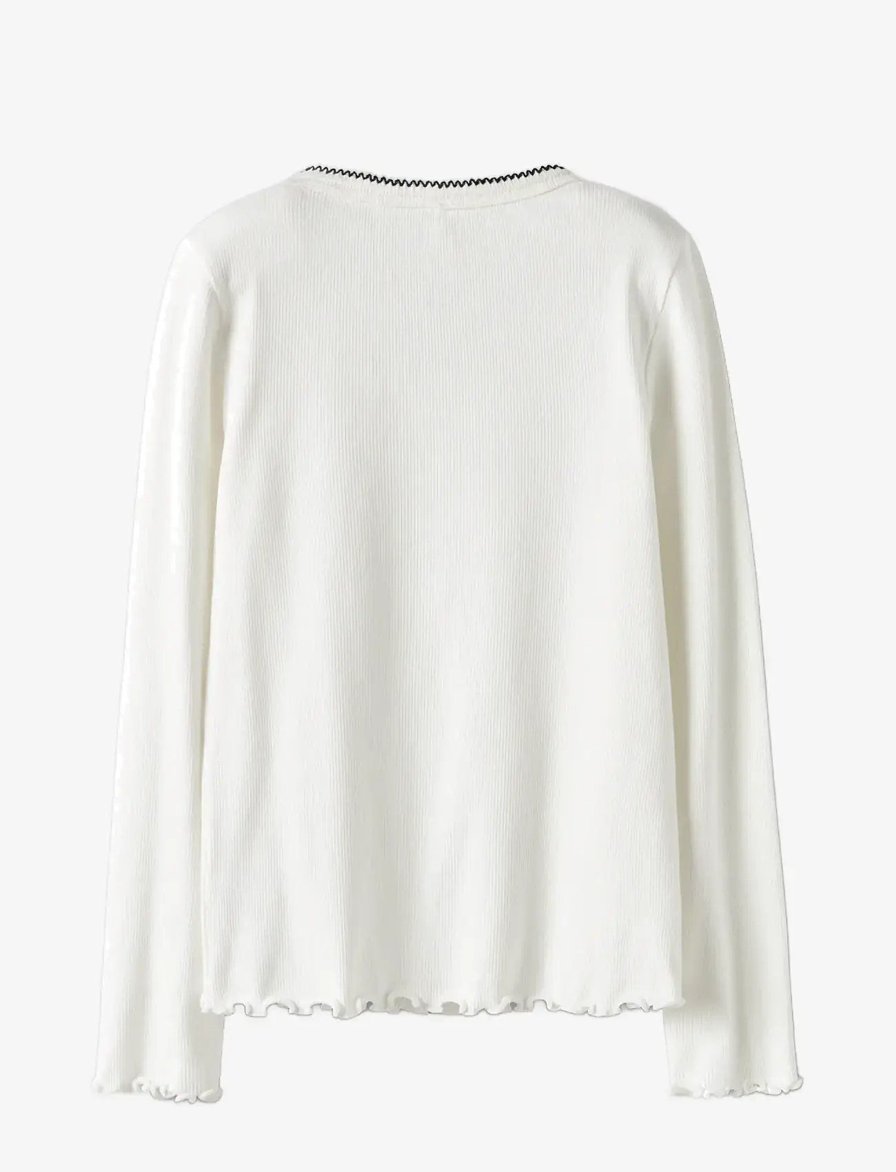 name it - NKFFIONA LS SLIM TOP PB - koftor - cloud dancer - 1