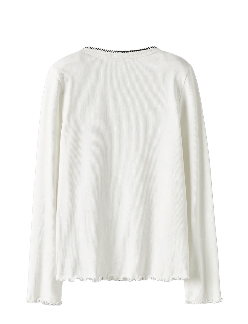 name it - NKFFIONA LS SLIM TOP PB - koftor - cloud dancer - 1