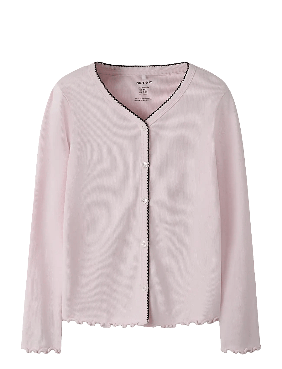 name it - NKFFIONA LS SLIM TOP PB - cardigans - tender touch - 0