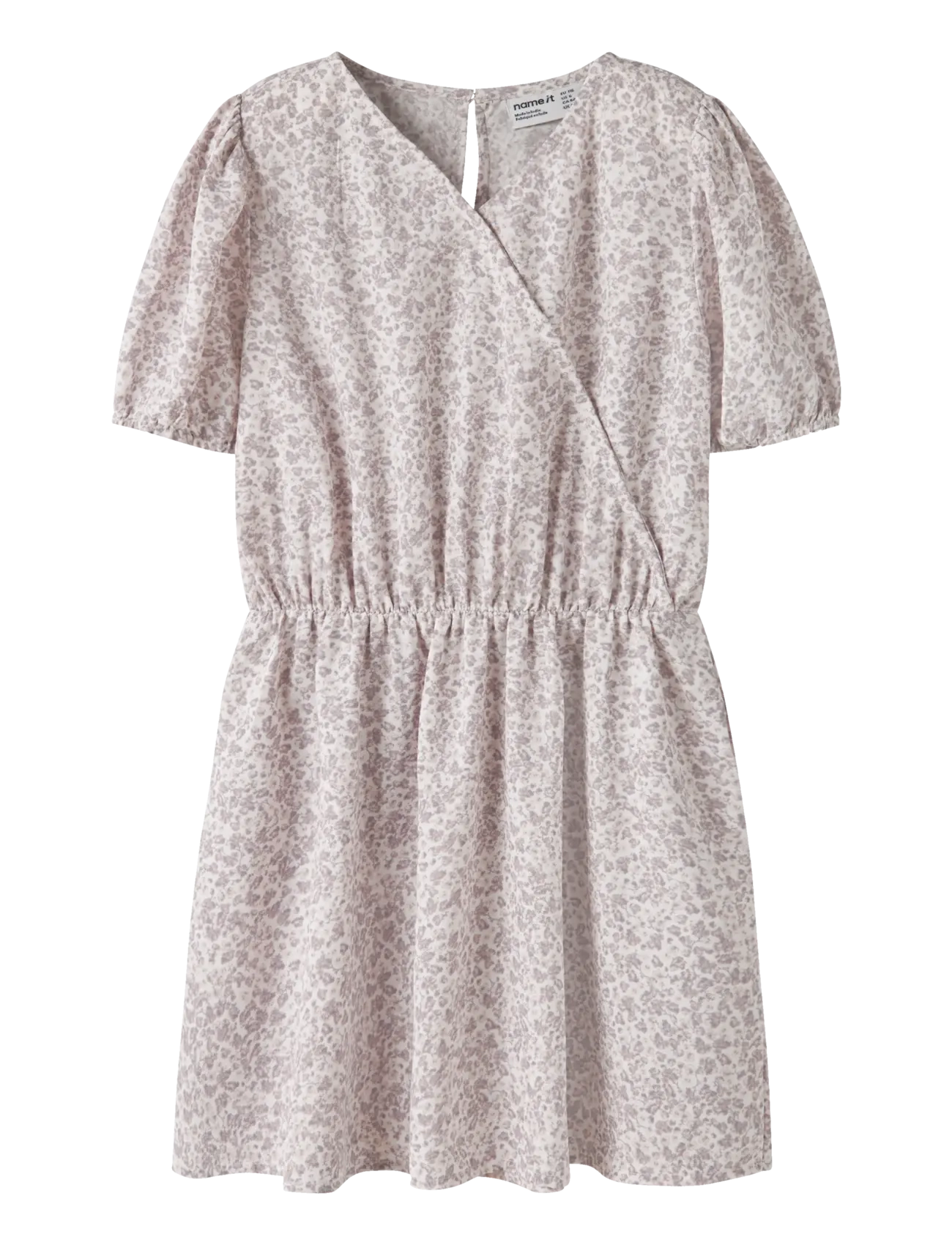 name it NKFFANY SS WRAP DRESS PB - Teens 9-14 år - CLOUD DANCER / pink/rose