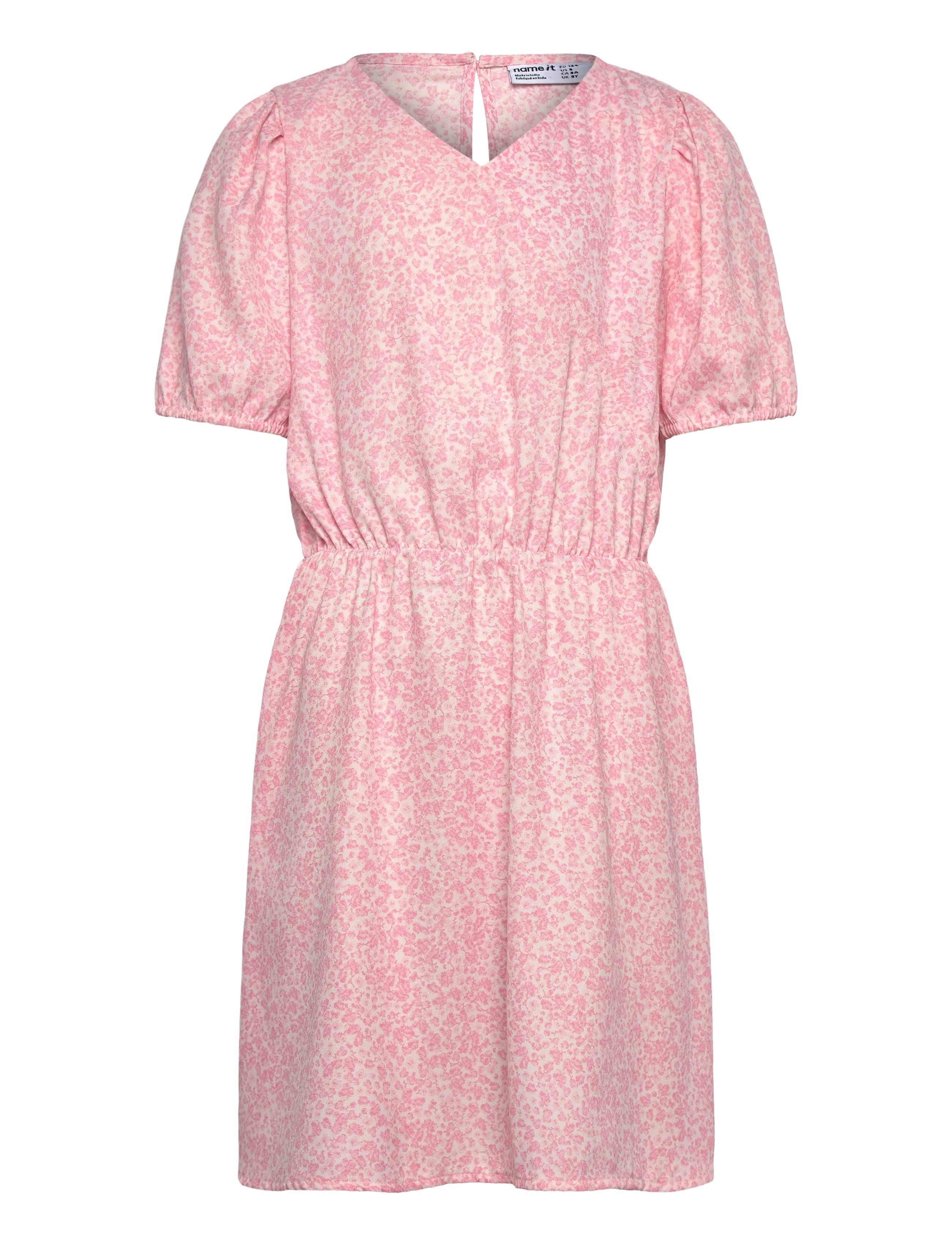 name it NKFFANY SS WRAP DRESS PB - Kläder - PEARL / pink/rose