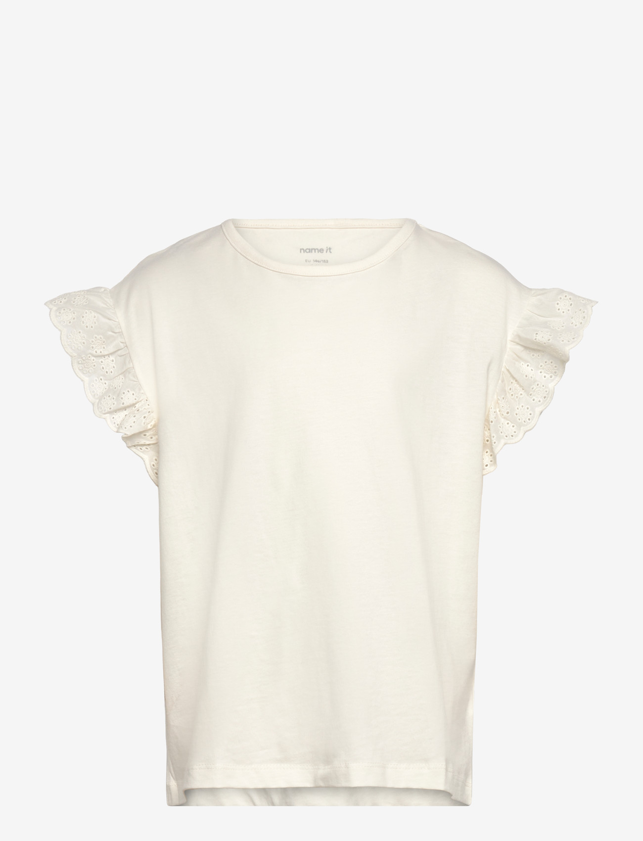 name it - NKFHAZEL CAPSL SH NREG TOP PB - short-sleeved t-shirts - gardenia - 0