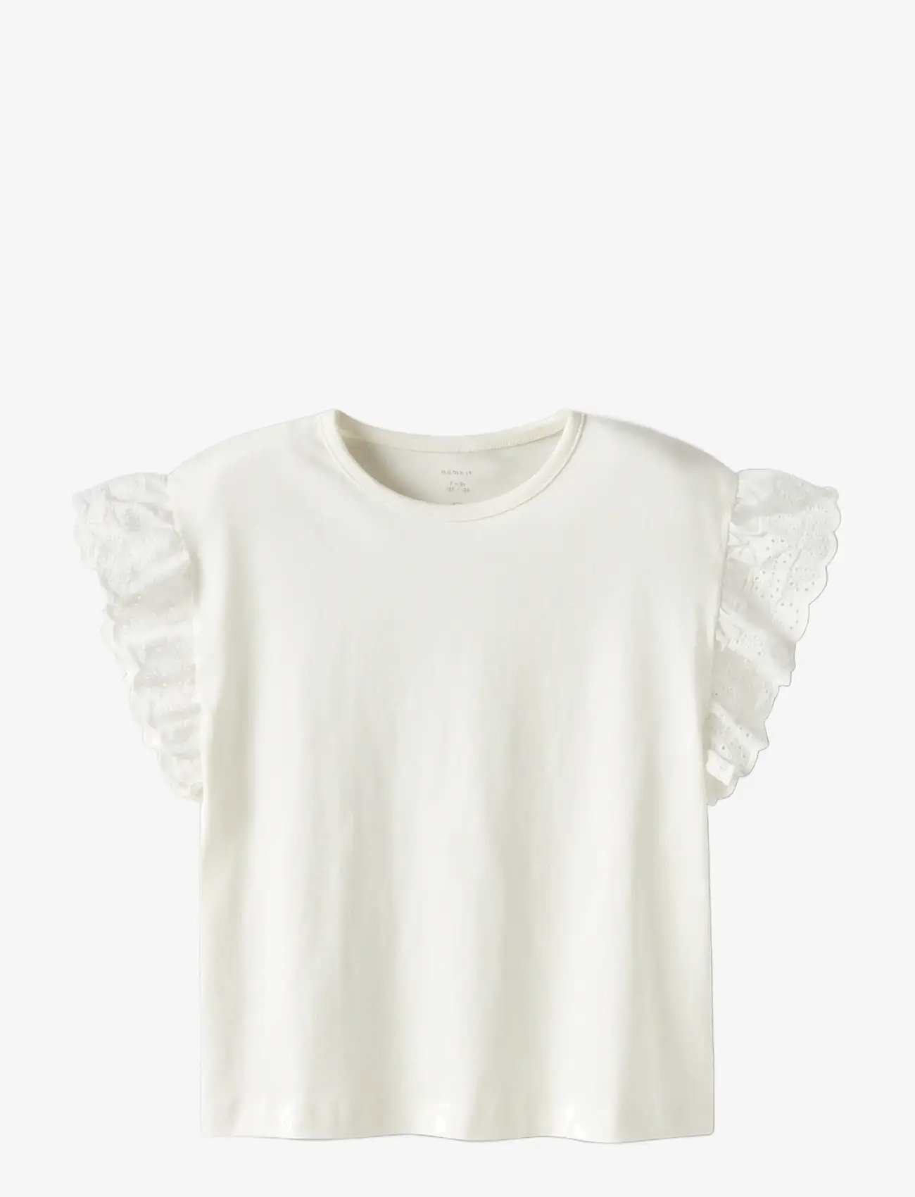 name it - NKFHAZEL CAPSL SH NREG TOP PB - short-sleeved t-shirts - gardenia - 2