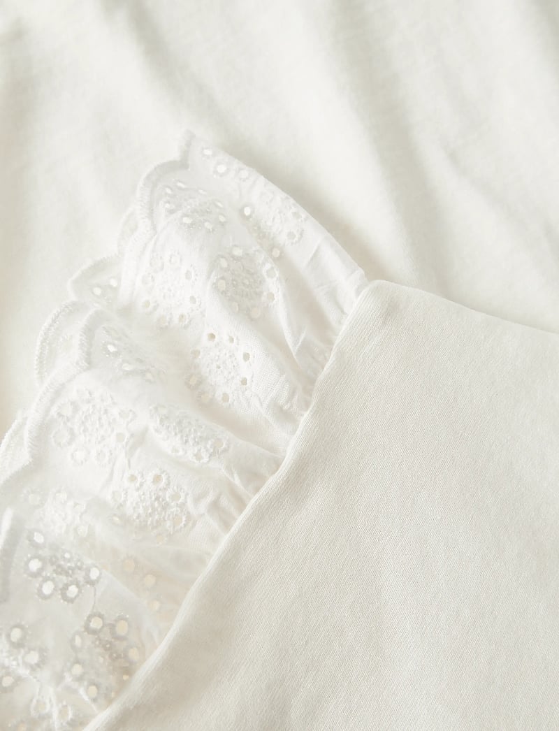 name it - NKFHAZEL CAPSL SH NREG TOP PB - kortærmede t-shirts - gardenia - 3