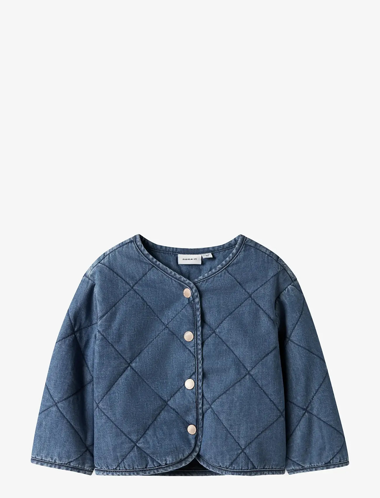 name it - NMFJULIETTE QUILT DNM JACKET 6016-PA B - tikkitakit - dark blue denim - 1