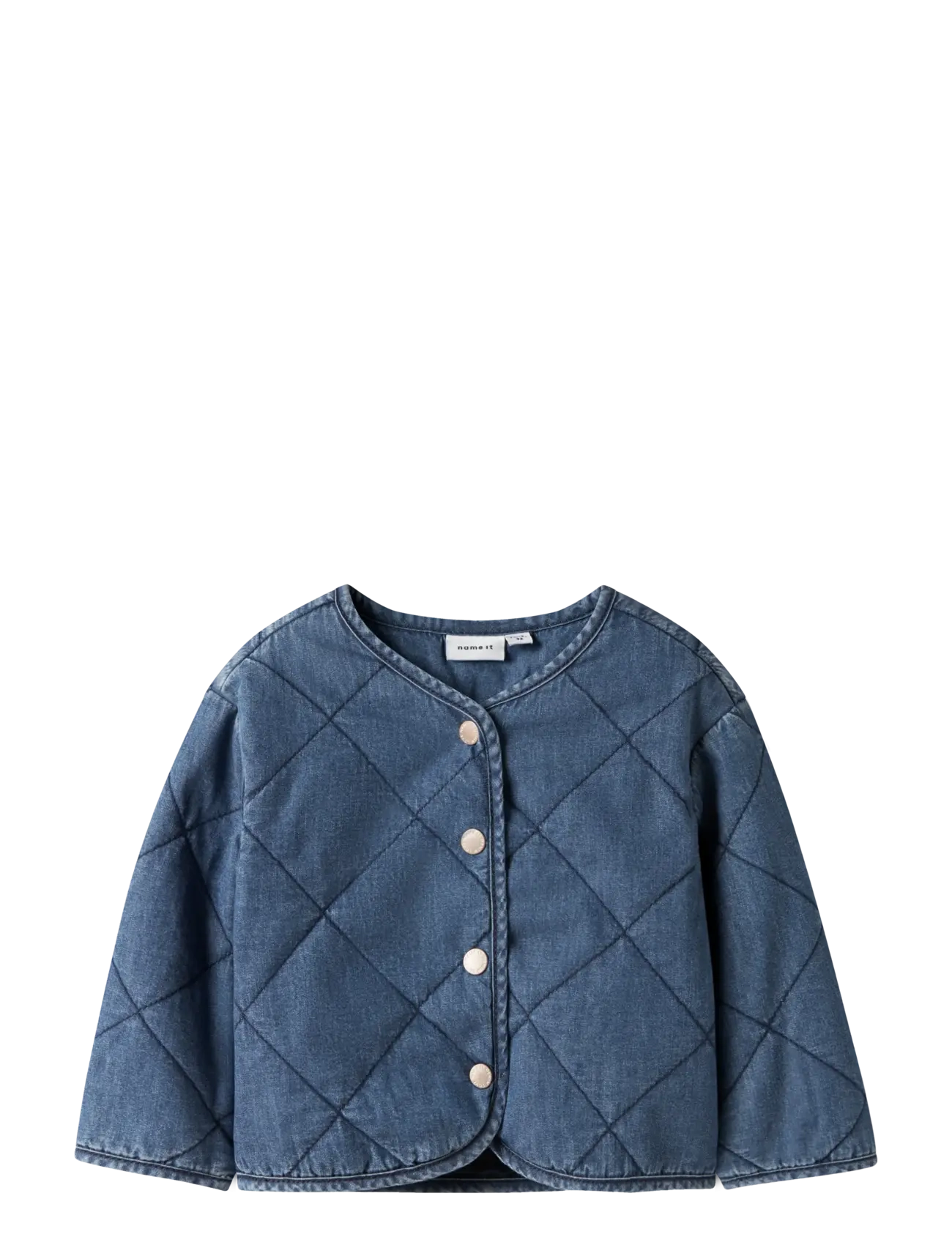 name it NMFJULIETTE QUILT DNM JACKET 6016-PA B - Overtøj - DARK BLUE DENIM / blue