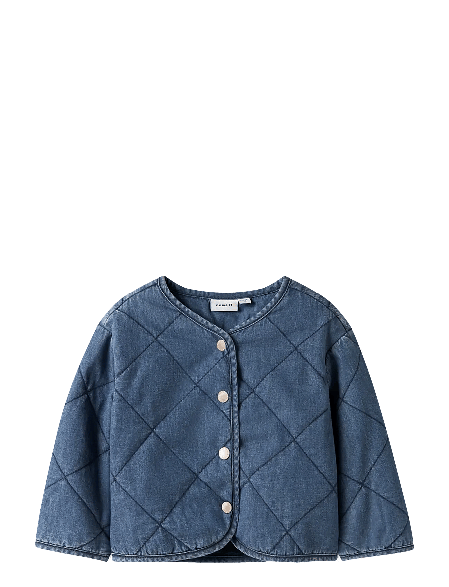 name it - NMFJULIETTE QUILT DNM JACKET 6016-PA B - steppjacken - dark blue denim - 1