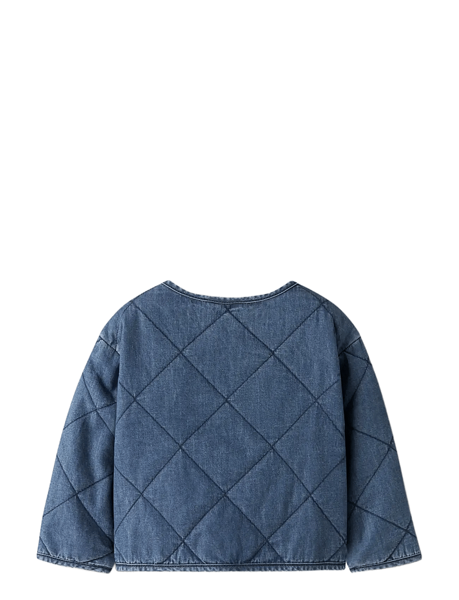 name it - NMFJULIETTE QUILT DNM JACKET 6016-PA B - steppjacken - dark blue denim - 2