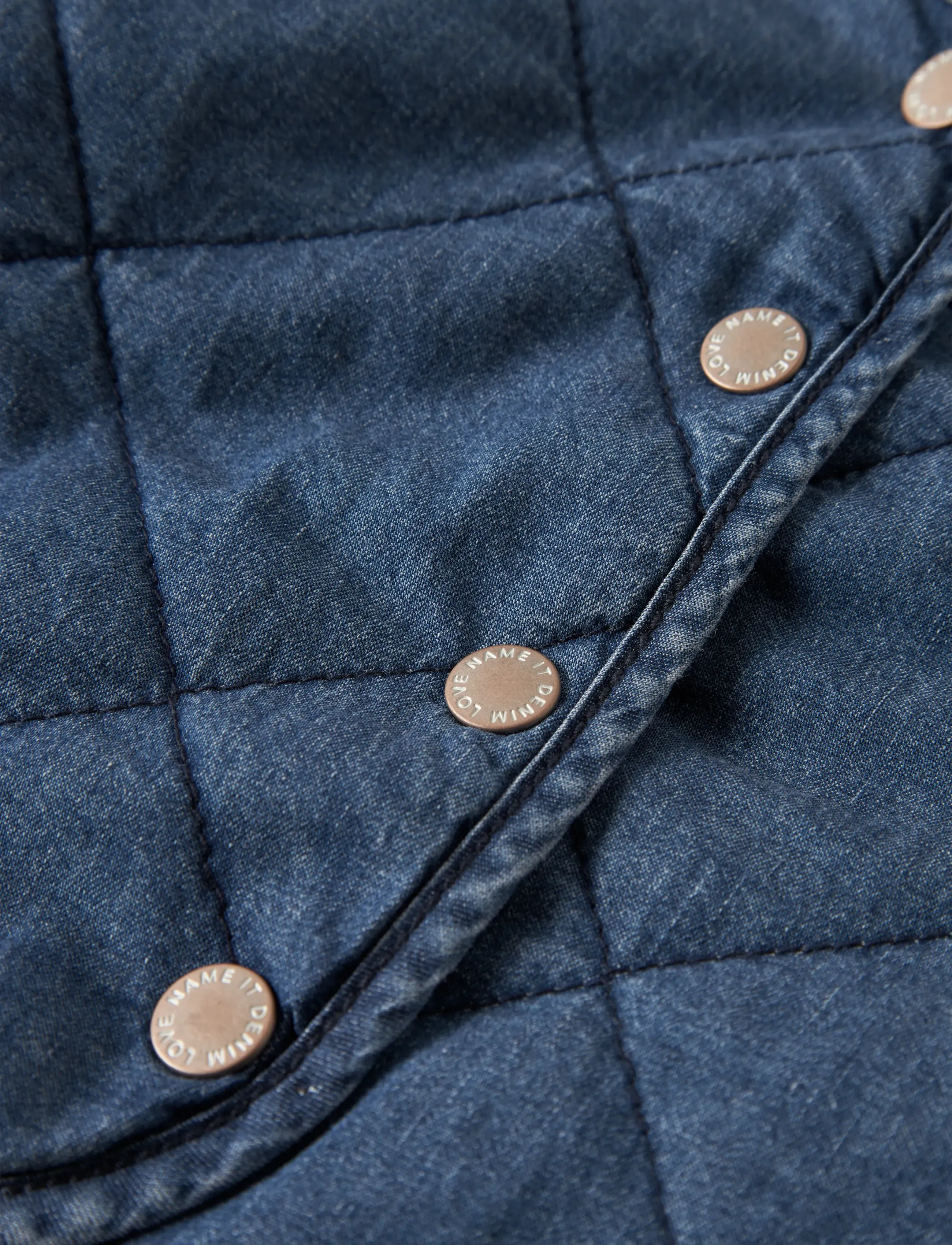 name it - NMFJULIETTE QUILT DNM JACKET 6016-PA B - steppjacken - dark blue denim - 3