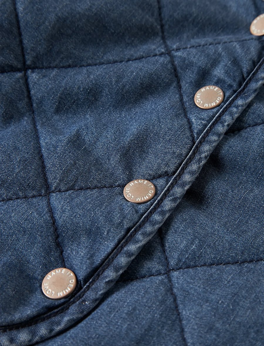 name it - NMFJULIETTE QUILT DNM JACKET 6016-PA B - steppjacken - dark blue denim - 3