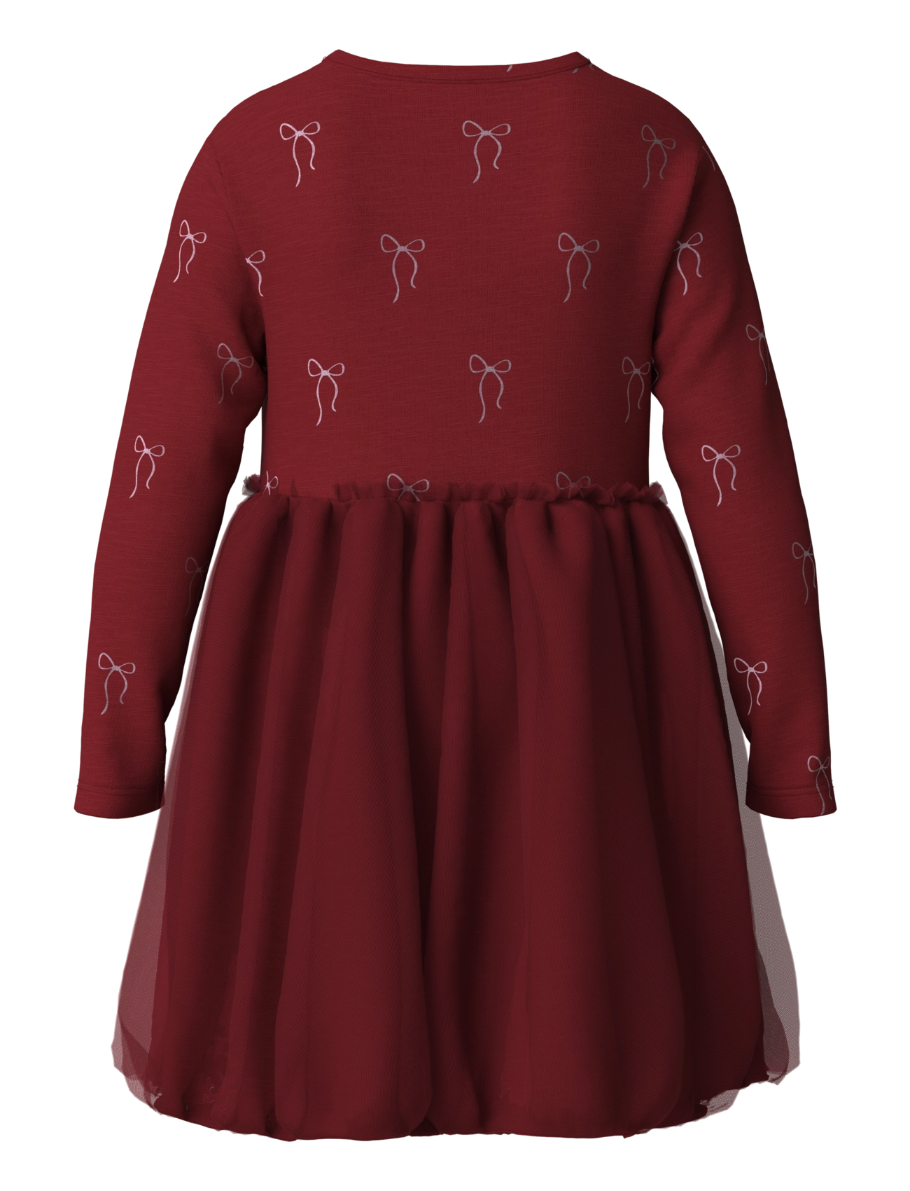name it - NMFRI LS DRESS - red dahlia - 1