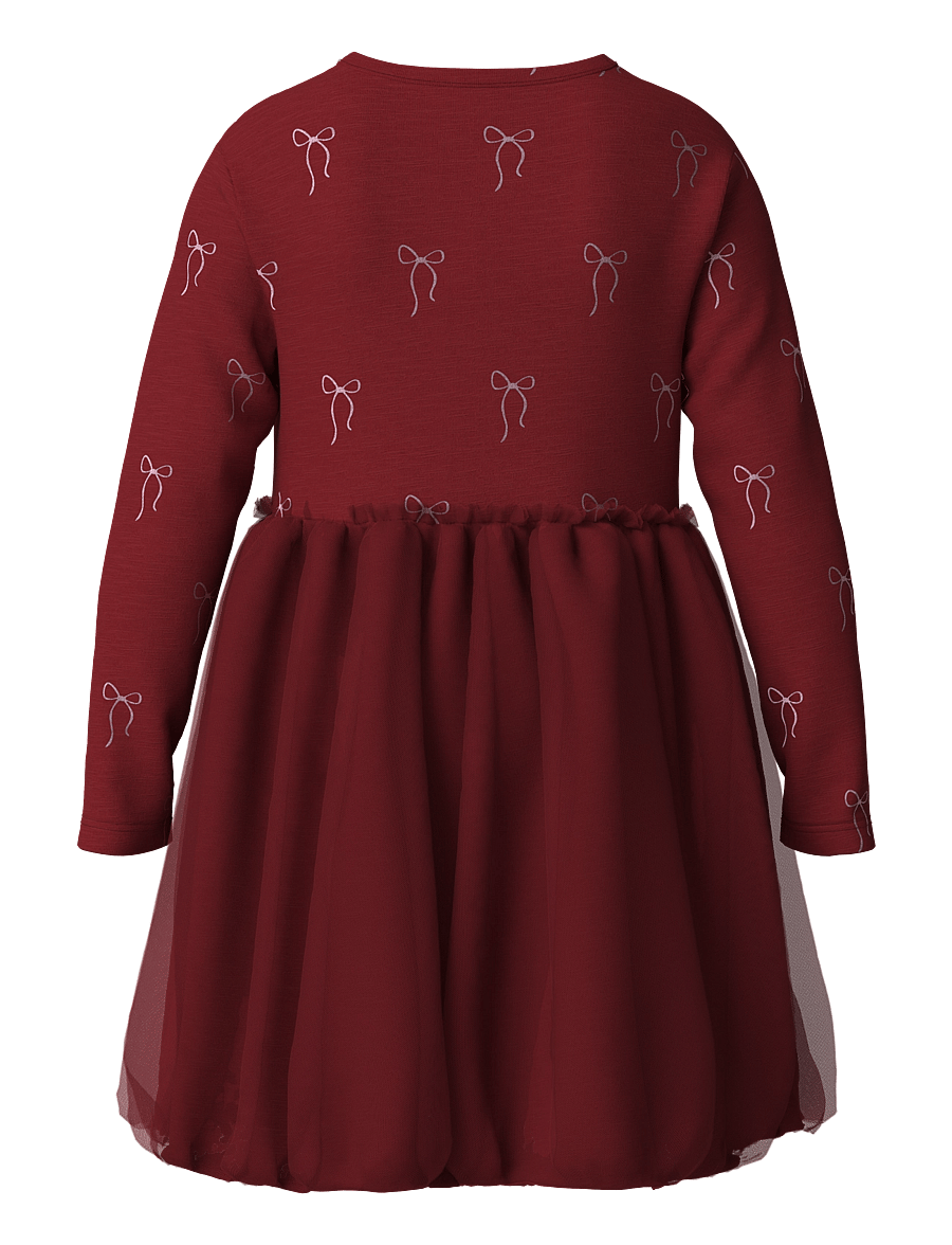 name it - NMFRI LS DRESS - langærmede babykjoler - red dahlia - 1