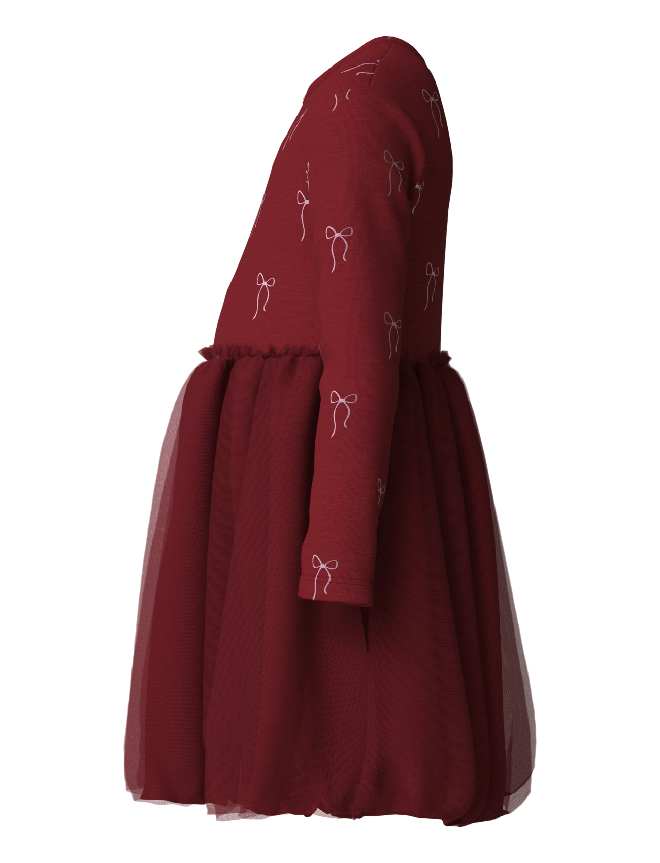 name it - NMFRI LS DRESS - red dahlia - 2