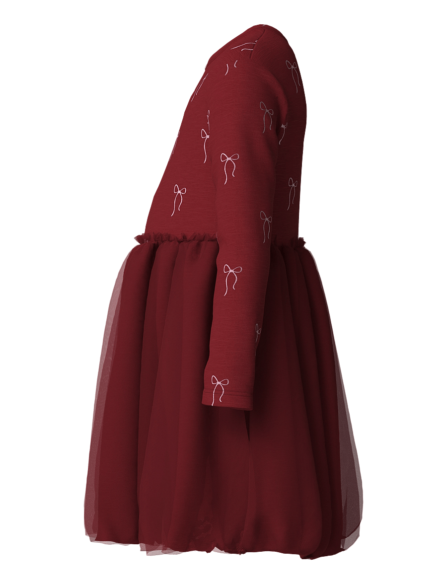 name it - NMFRI LS DRESS - langærmede babykjoler - red dahlia - 2