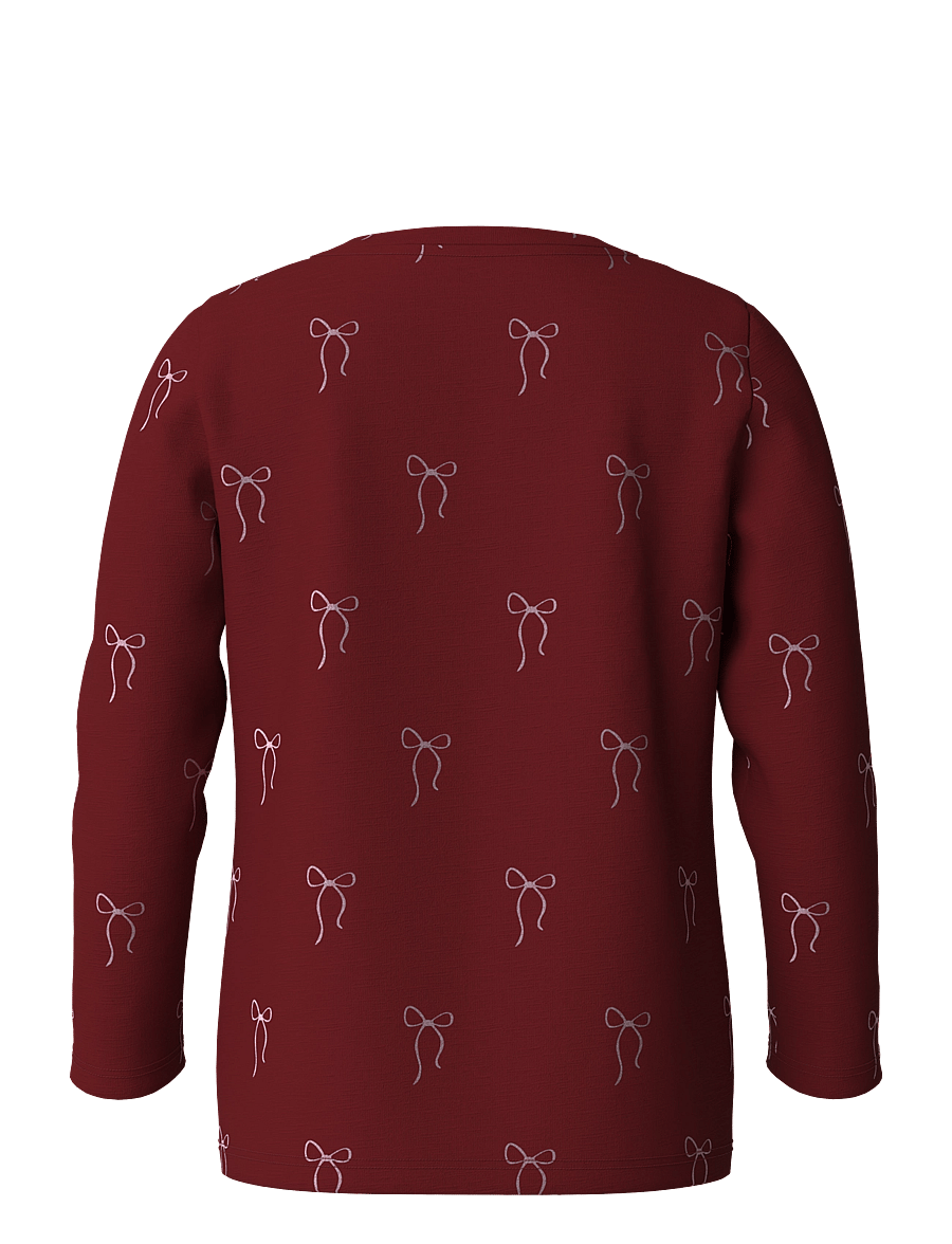 name it - NMFRI LS TOP - langärmelig - red dahlia - 1
