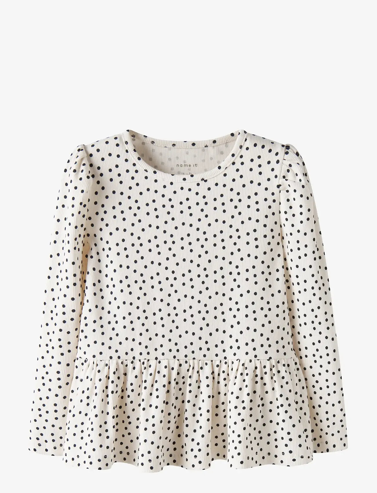 name it - NMFTENNA LS TOP PB - långärmade t-shirts - gardenia - 0