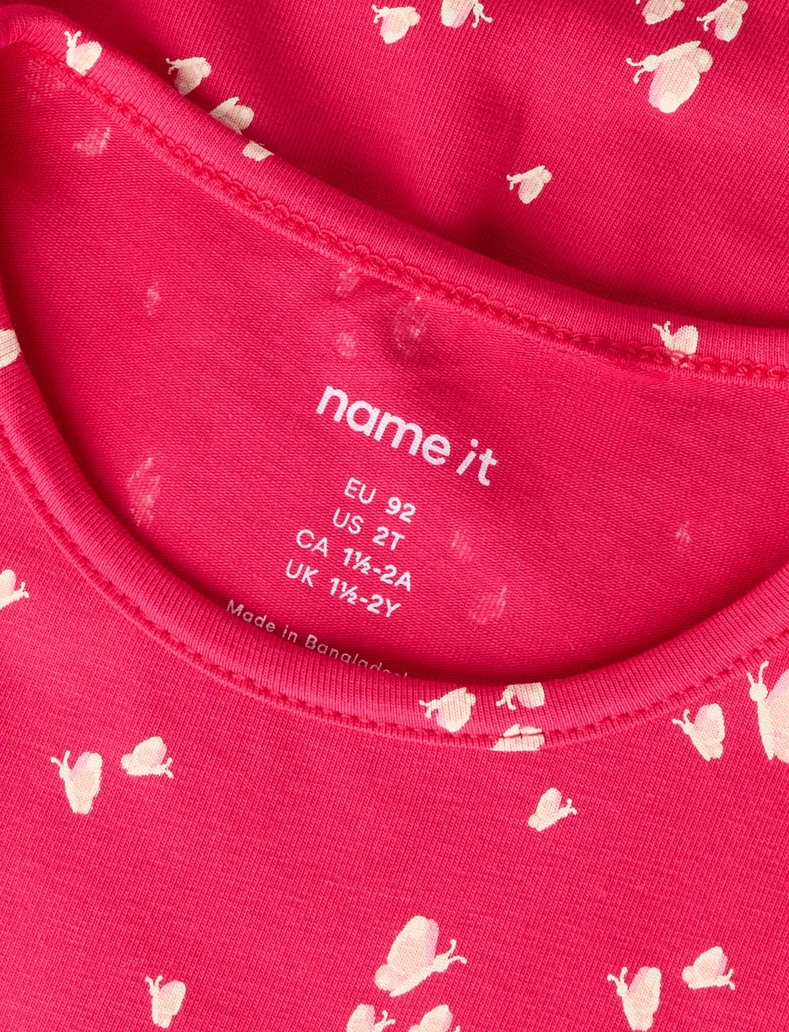 name it - NMFFILLA SS DRESS BOX  PB - short-sleeved baby dresses - love potion - 2
