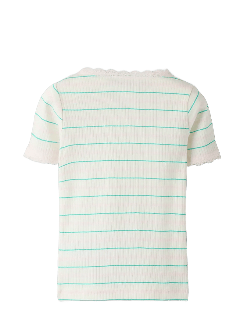 name it - NMFFENSINA SLIM SS TOP PB - kurzärmelige - gardenia - 1