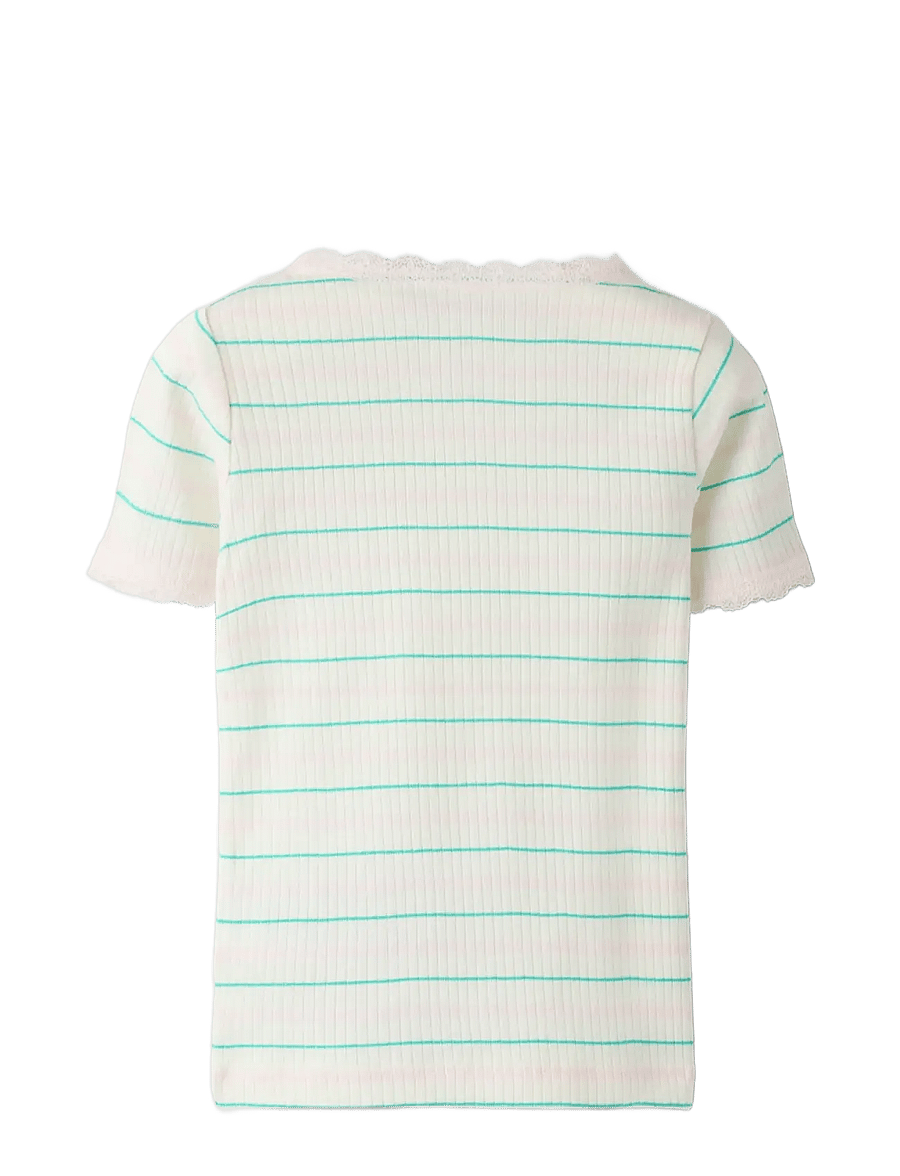 name it - NMFFENSINA SLIM SS TOP PB - kortermede t-skjorter - gardenia - 1