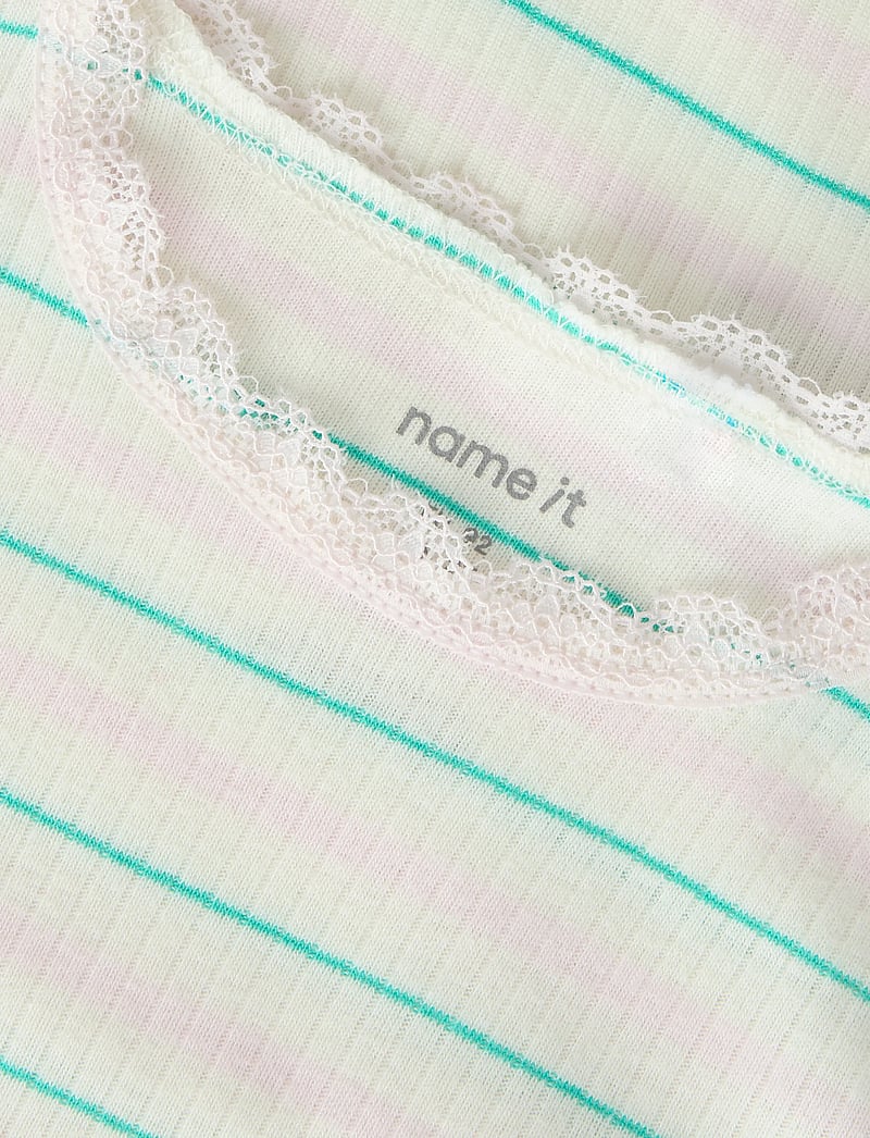name it - NMFFENSINA SLIM SS TOP PB - kurzärmelige - gardenia - 2