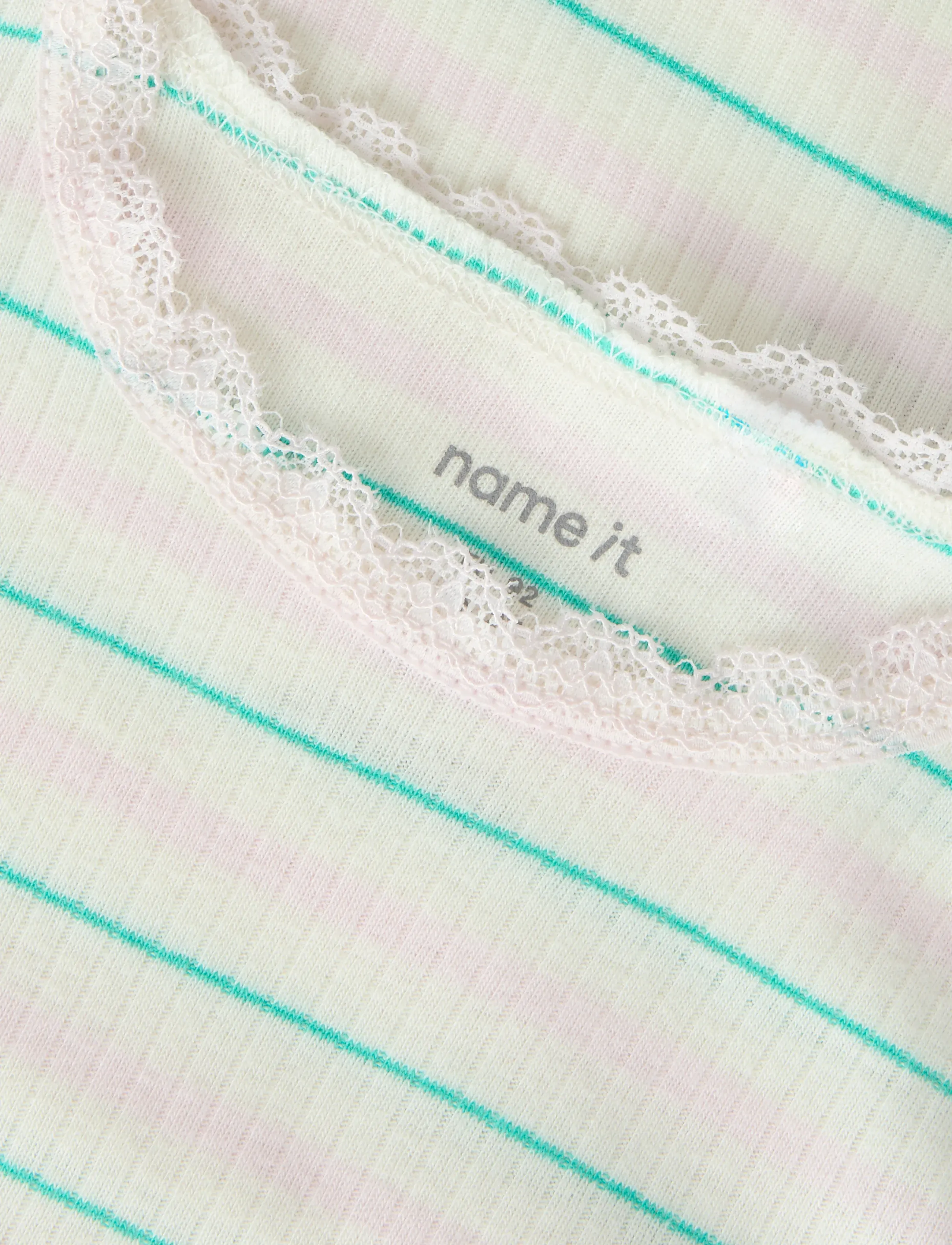 name it - NMFFENSINA SLIM SS TOP PB - kortermede t-skjorter - gardenia - 2