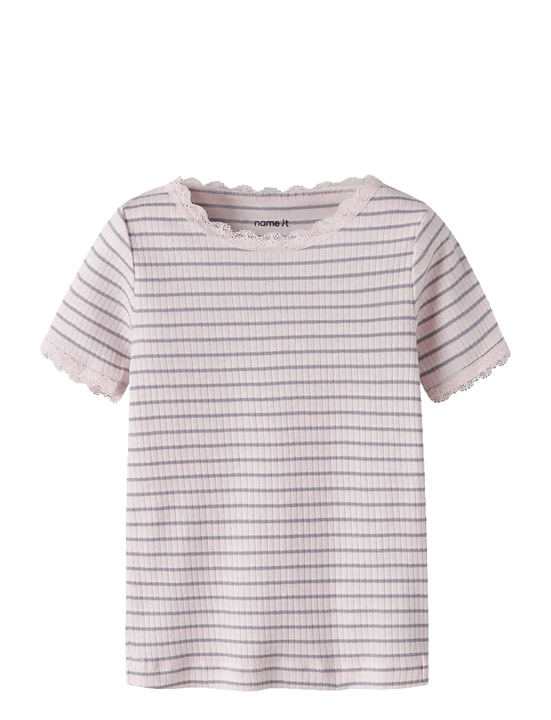 name it - NMFFENSINA SLIM SS TOP PB - kortærmede t-shirts - tender touch - 0