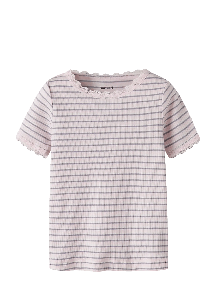 name it - NMFFENSINA SLIM SS TOP PB - lühikeste varrukatega t-särgid - tender touch - 0