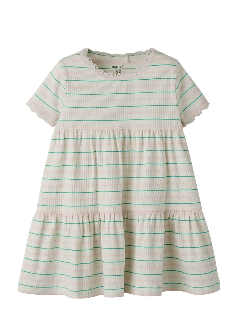 name it - NMFFENSINA SS DRESS PB - lühikeste varrukatega beebi kleidid - gardenia - 0