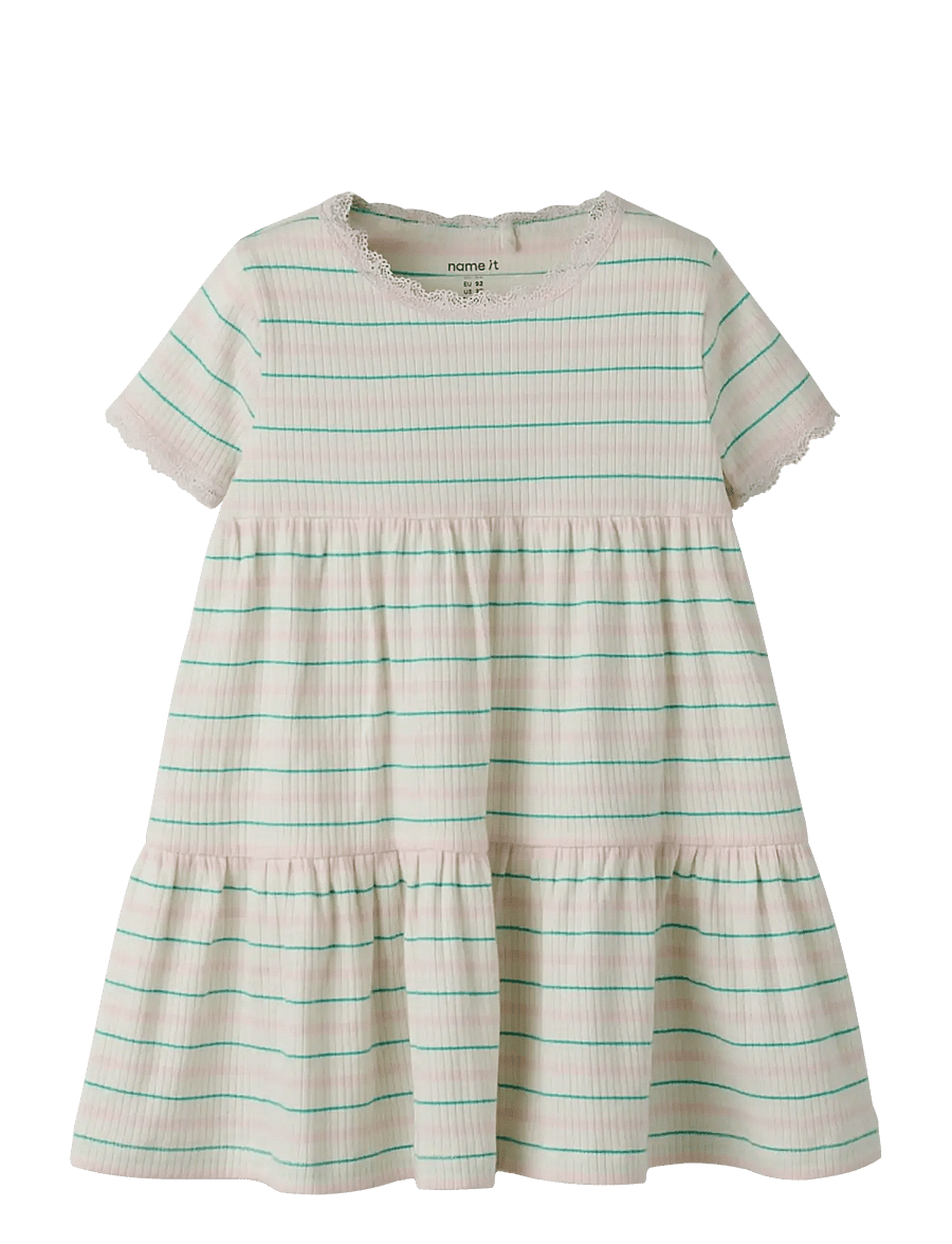 name it - NMFFENSINA SS DRESS PB - kurzärmelige babykleider - gardenia - 0