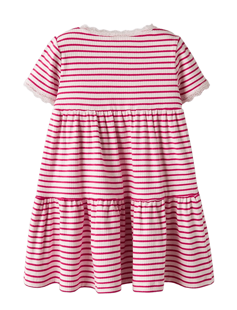 name it - NMFFENSINA SS DRESS PB - short-sleeved baby dresses - love potion - 1