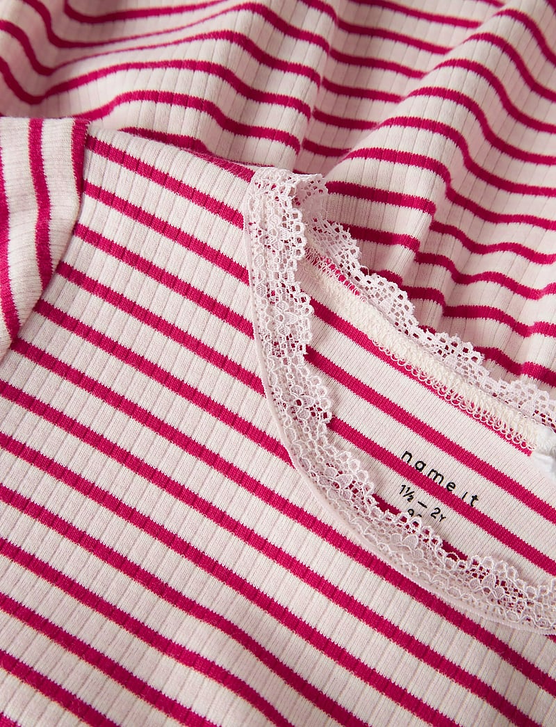name it - NMFFENSINA SS DRESS PB - short-sleeved baby dresses - love potion - 4