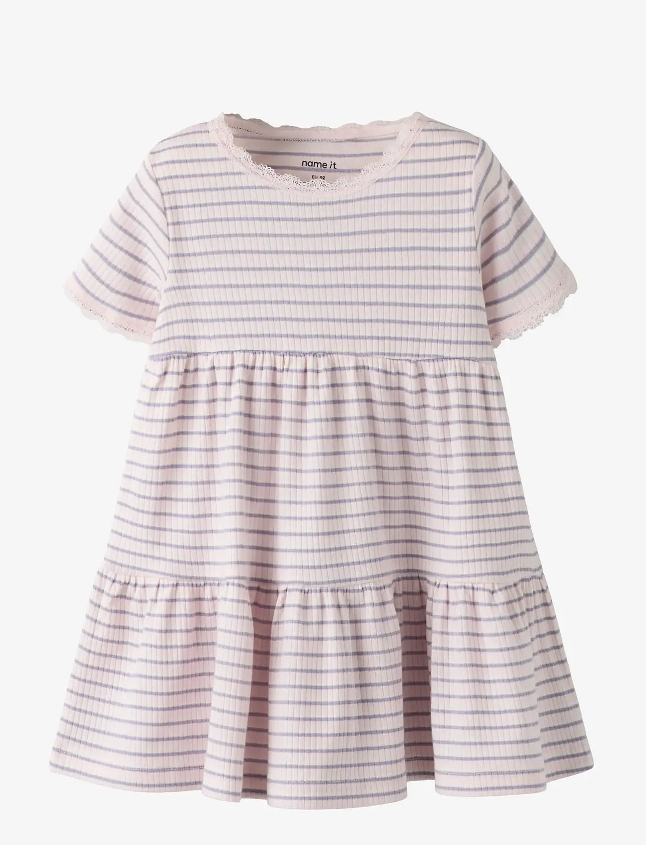name it - NMFFENSINA SS DRESS PB - short-sleeved baby dresses - tender touch - 0