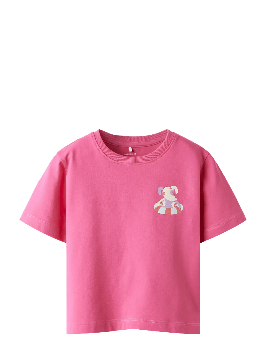 name it - NMFJANEY SS NREG TOP BOX PB - kurzärmelige - fandango pink - 0