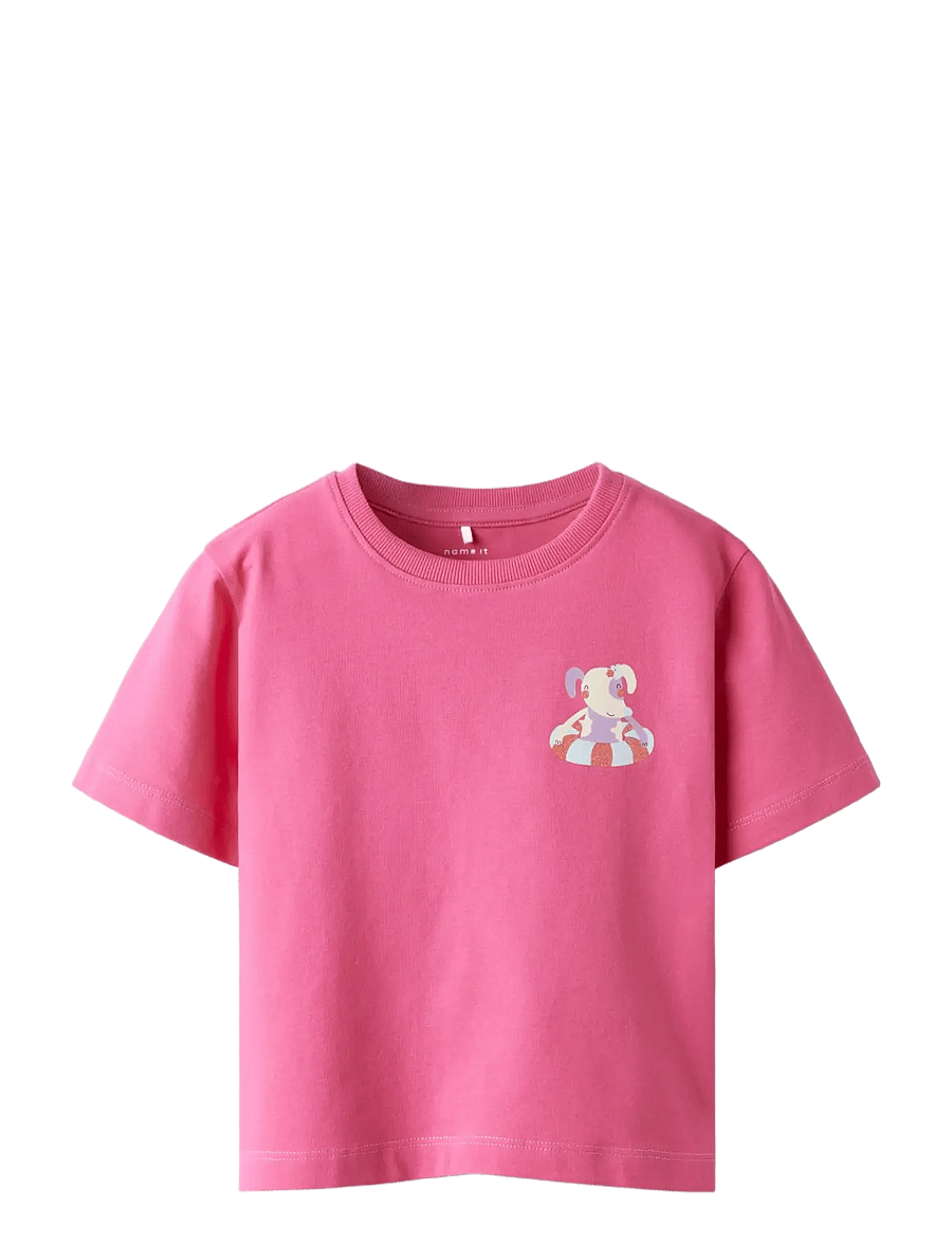 name it - NMFJANEY SS NREG TOP BOX PB - kurzärmelige - fandango pink - 2