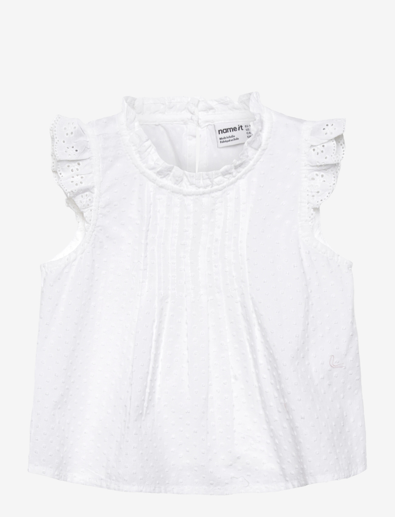 name it - NMFJUSA SL TOP PB - blusen & tuniken - bright white - 0