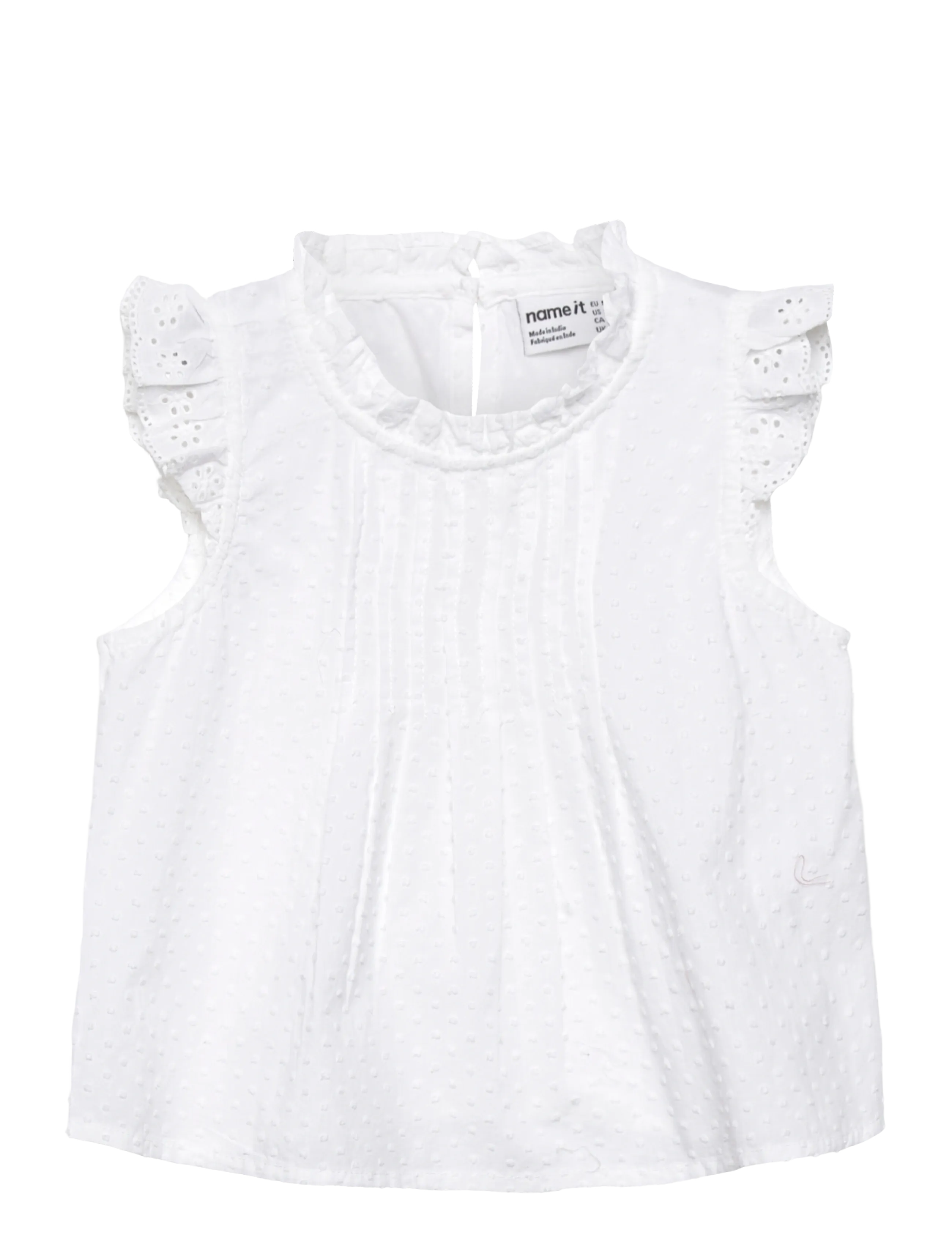 name it NMFJUSA SL TOP PB - Festive wear - BRIGHT WHITE / white