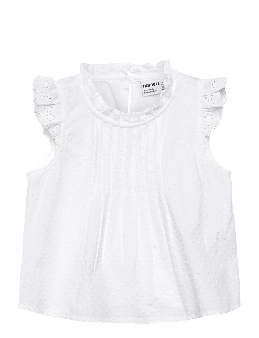 name it - NMFJUSA SL TOP PB - palaidinės ir tunikos - bright white - 0