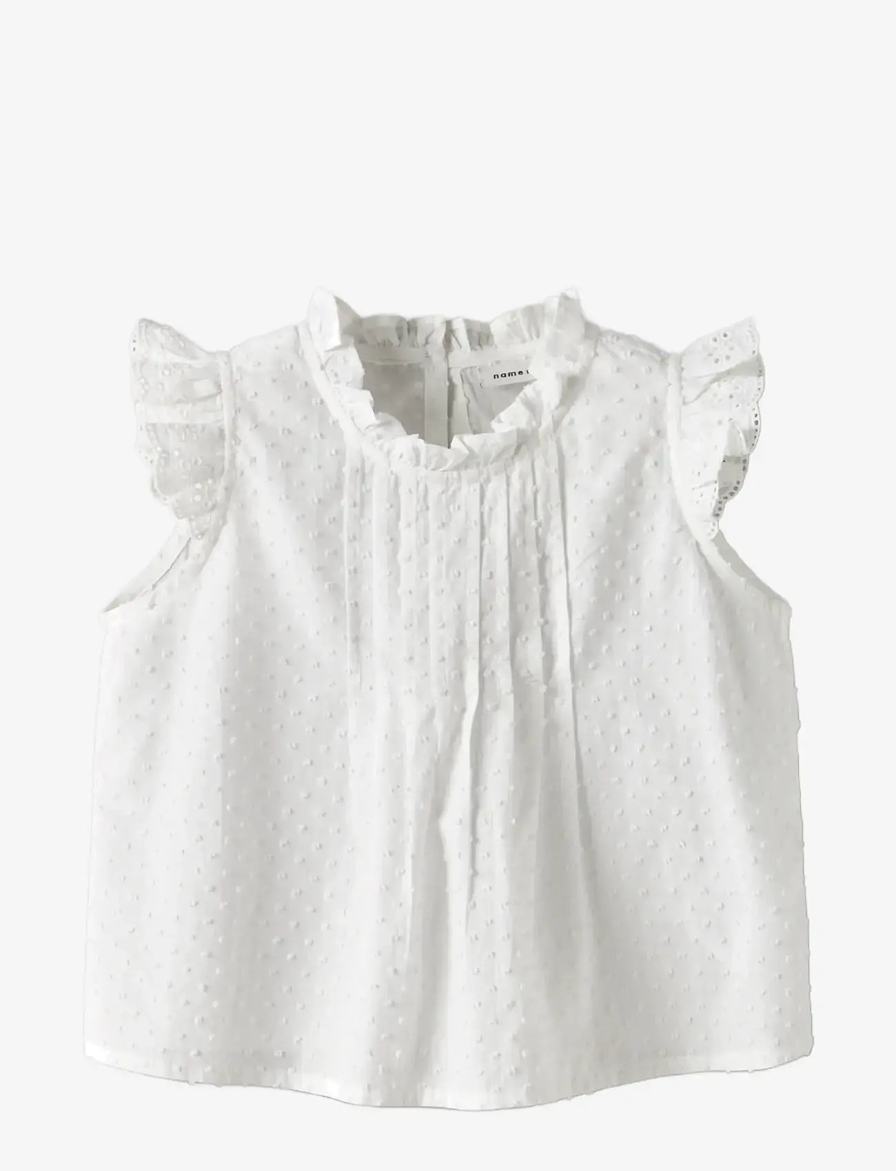 name it - NMFJUSA SL TOP PB - blusen & tuniken - bright white - 2