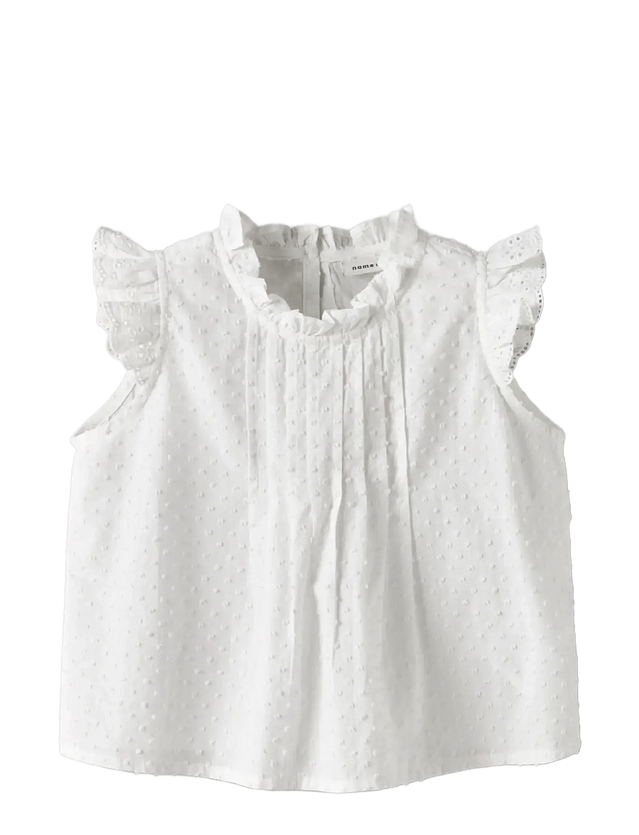 name it - NMFJUSA SL TOP PB - palaidinės ir tunikos - bright white - 2