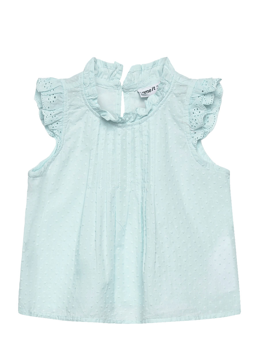 name it - NMFJUSA SL TOP PB - blūzes un tunikas - delicate blue - 0