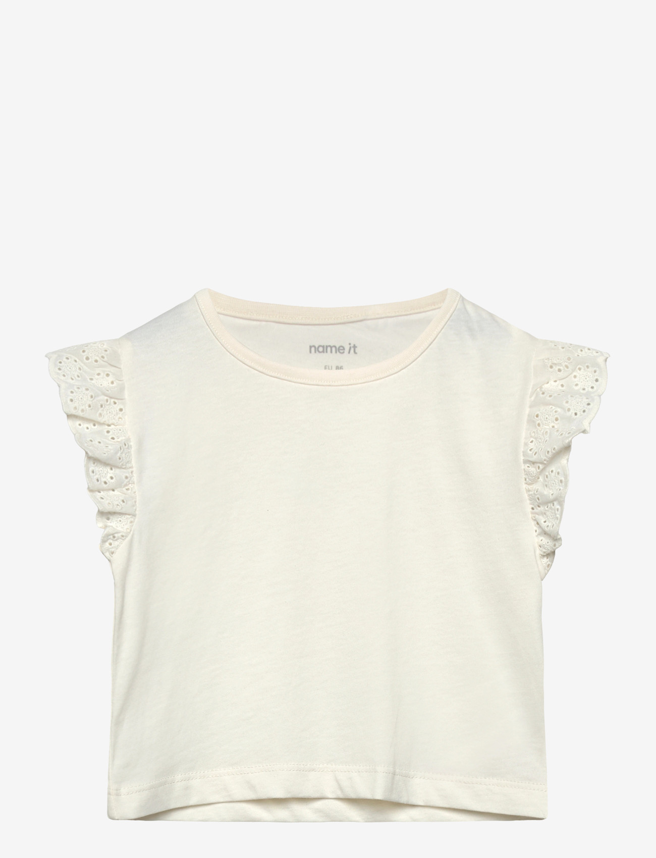 name it - NMFHAZEL CAPSL SH NREG TOP PB - kortærmede t-shirts - gardenia - 0